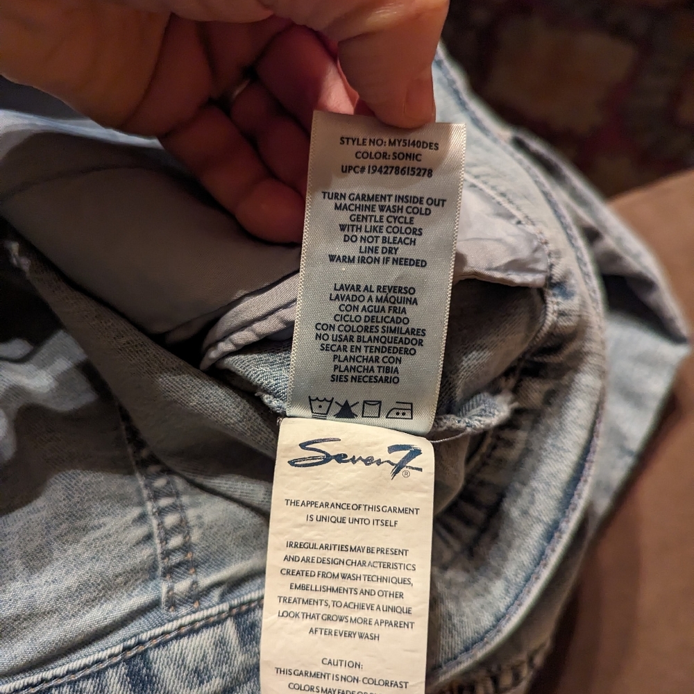 Seven7 Denim Jacket in Blue, Size Small - Picture 10 of 10
